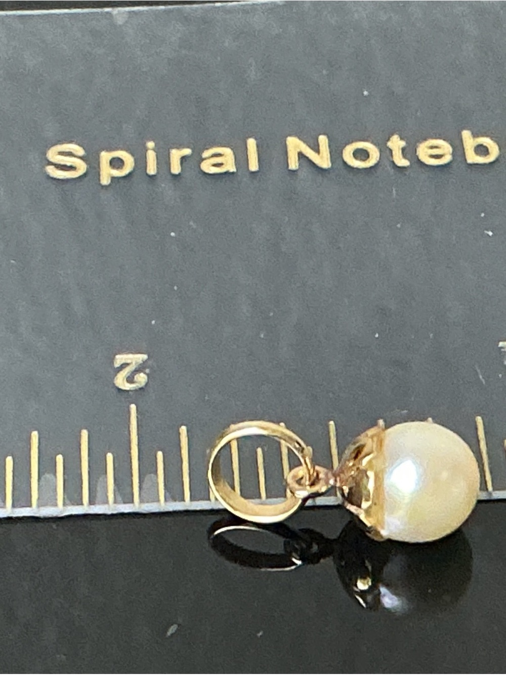 NWT 18K Solid Yellow Gold Peruvian Natural Pearl Charm Pendant 6mm Luxury